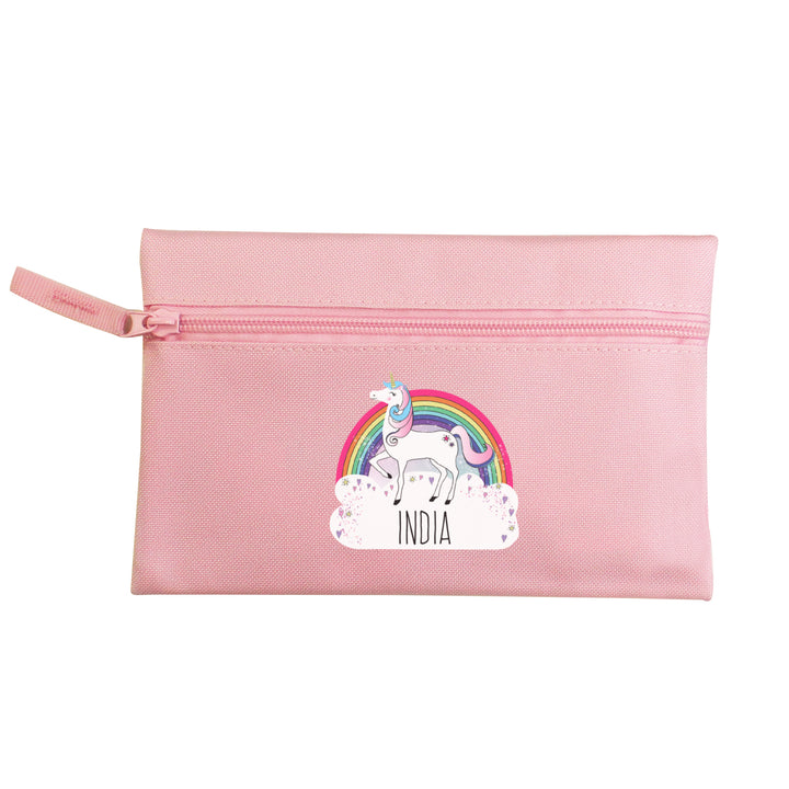 Buy Personalised Unicorn Pink Pencil Case at www.giftsfinder.co.uk