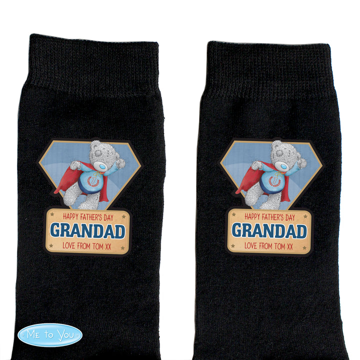 Buy Personalised Me To You Super Hero Mens Socks at www.giftsfinder.co.uk