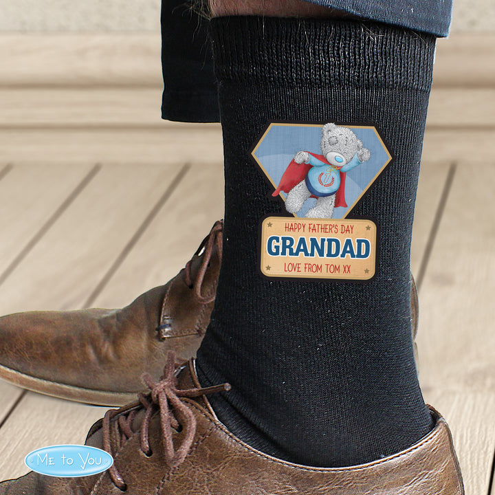 Buy Personalised Me To You Super Hero Mens Socks at www.giftsfinder.co.uk