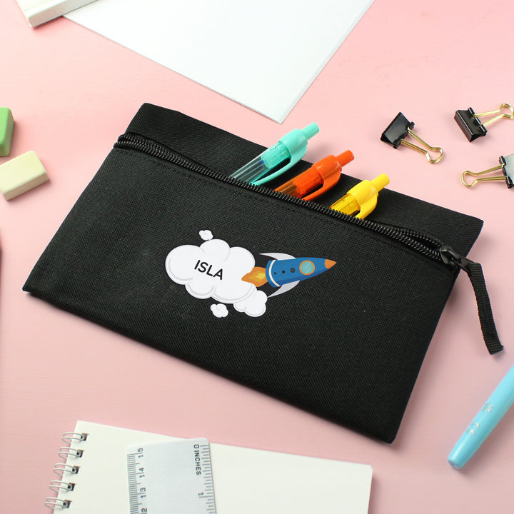 Buy Personalised Rocket Pencil Case at www.giftsfinder.co.uk