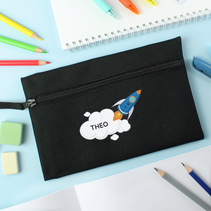 Buy Personalised Rocket Pencil Case at www.giftsfinder.co.uk