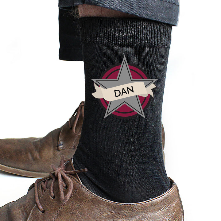 Buy Personalised Star Men's Socks at www.giftsfinder.co.uk