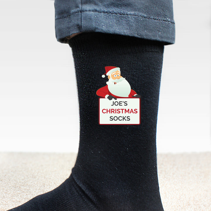 Buy Personalised Santa Claus Christmas Socks at www.giftsfinder.co.uk