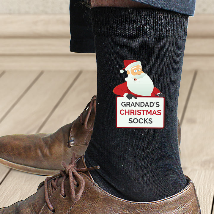 Buy Personalised Santa Claus Christmas Socks at www.giftsfinder.co.uk