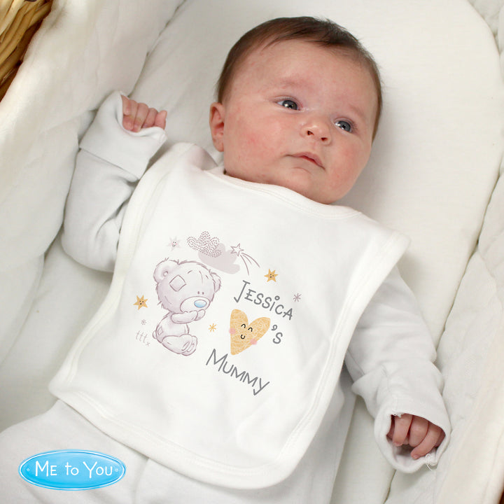 Buy Personalised Tiny Tatty Teddy I Heart Baby Bib at www.giftsfinder.co.uk