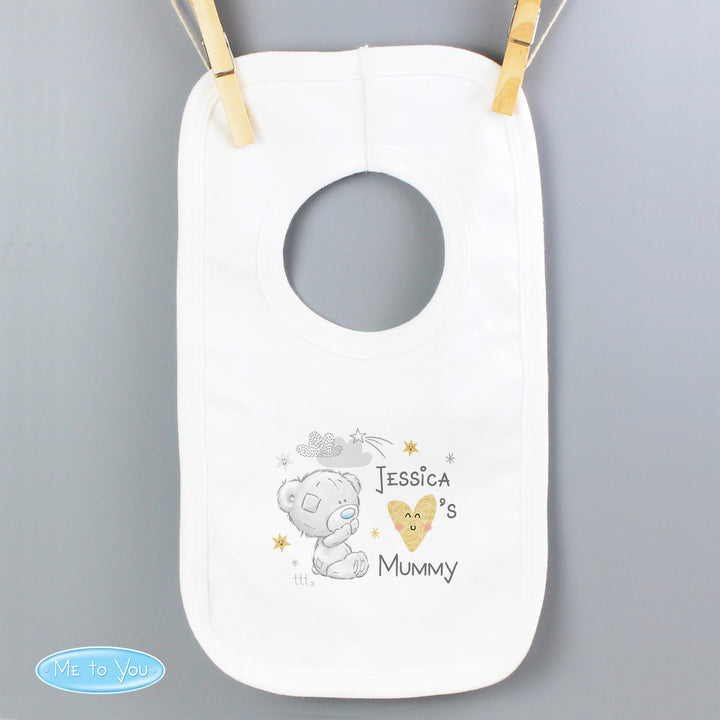 Buy Personalised Tiny Tatty Teddy I Heart Baby Bib at www.giftsfinder.co.uk