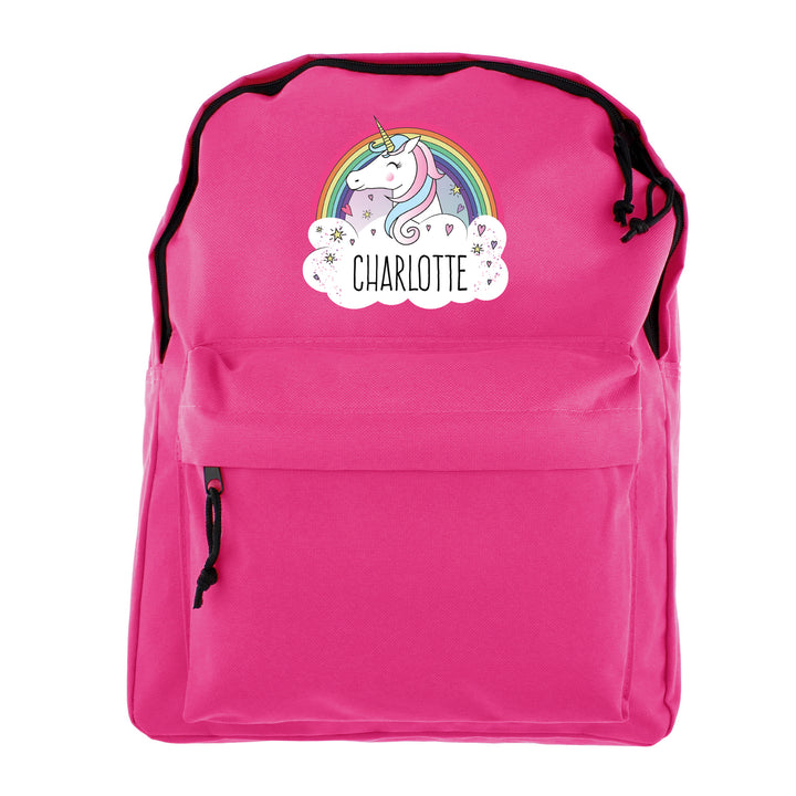 Buy Personalised Unicorn Pink Backpack at www.giftsfinder.co.uk