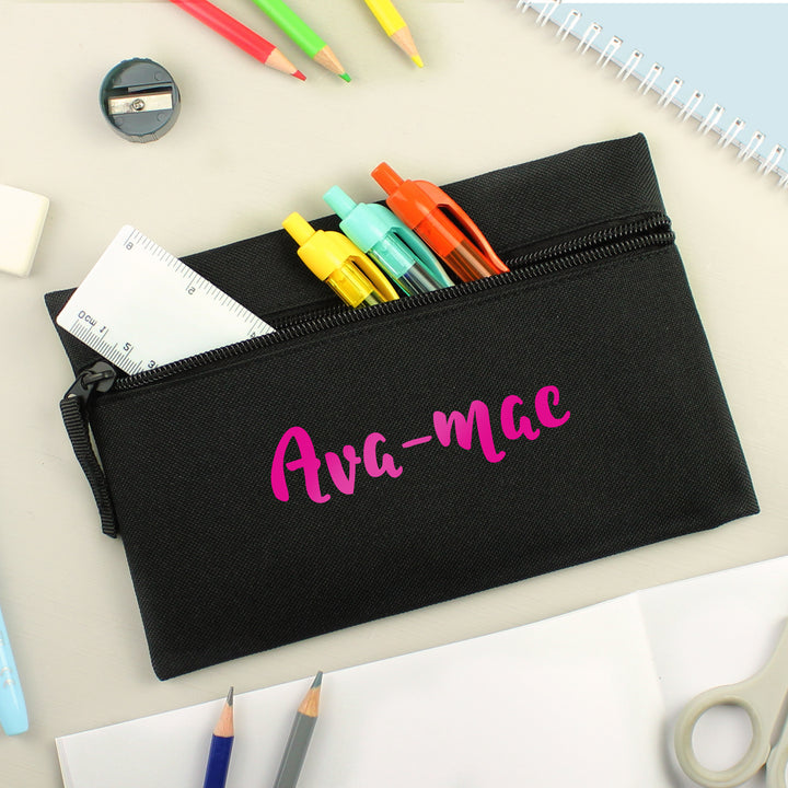 Buy Personalised Pink Name Pencil Case at www.giftsfinder.co.uk