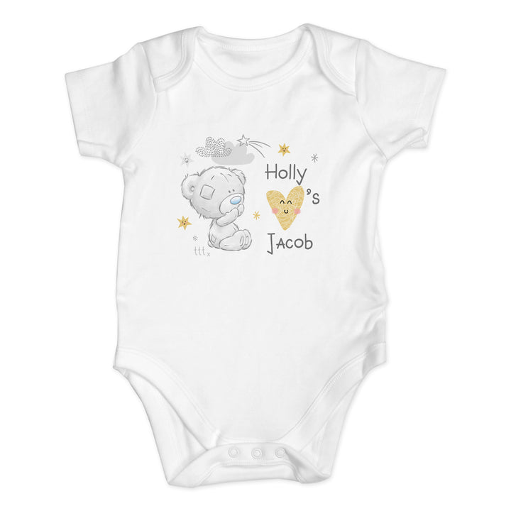 Personalised Tiny Tatty Teddy I Heart 0-3 Months Baby Vest