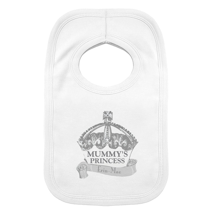 Personalised Royal Crown Bib - part of the Gifts Finder Personalised Baby Bibs collection