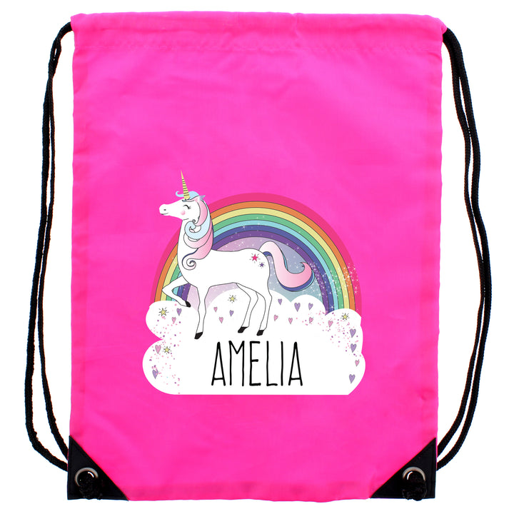 Buy Personalised Unicorn Pink Kit Bag at www.giftsfinder.co.uk