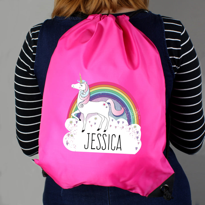 Buy Personalised Unicorn Pink Kit Bag at www.giftsfinder.co.uk