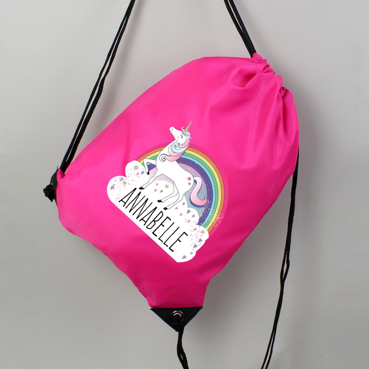 Buy Personalised Unicorn Pink Kit Bag at www.giftsfinder.co.uk