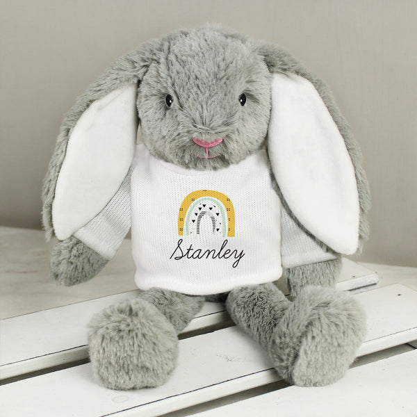 Buy Personalised Rainbow Bunny Rabbit at www.giftsfinder.co.uk