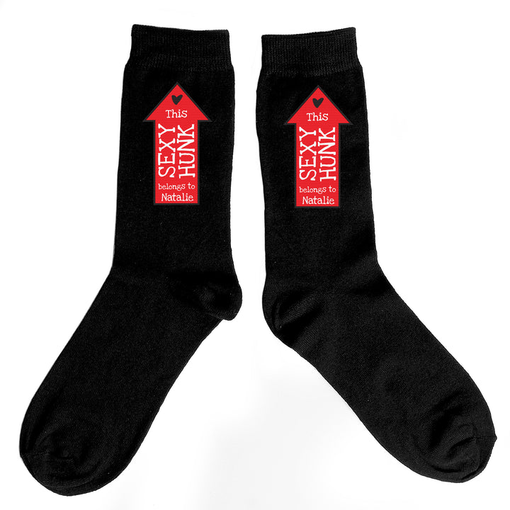 Buy Personalised Sexy Hunk Mens Socks at www.giftsfinder.co.uk