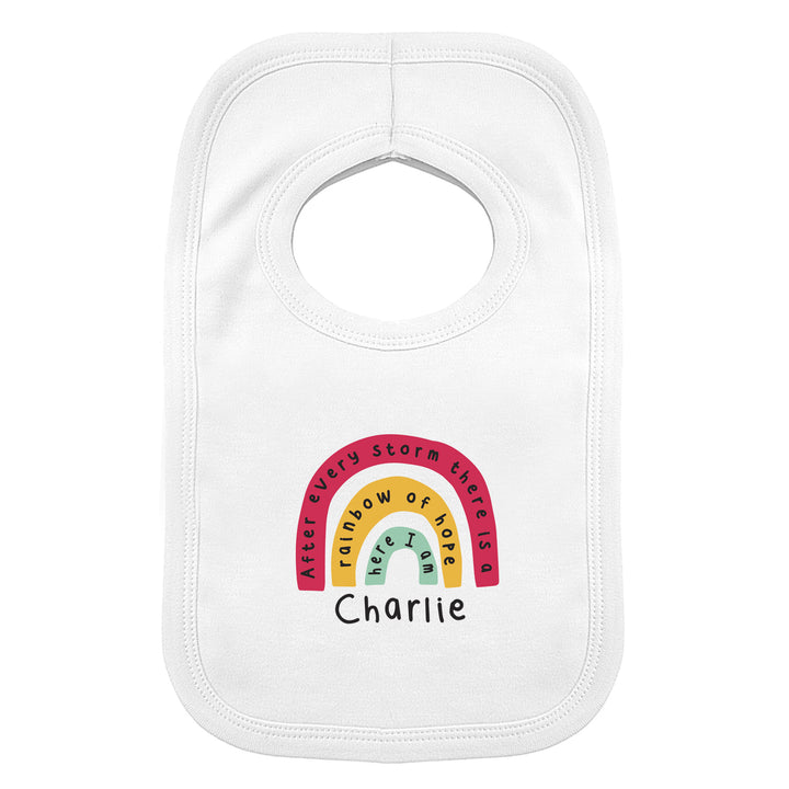 Buy Personalised Rainbow Bib at www.giftsfinder.co.uk