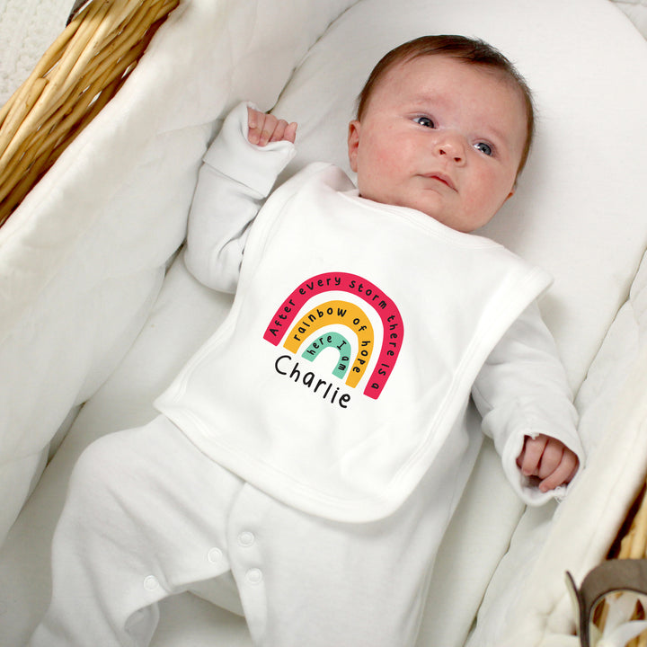 Buy Personalised Rainbow Bib at www.giftsfinder.co.uk