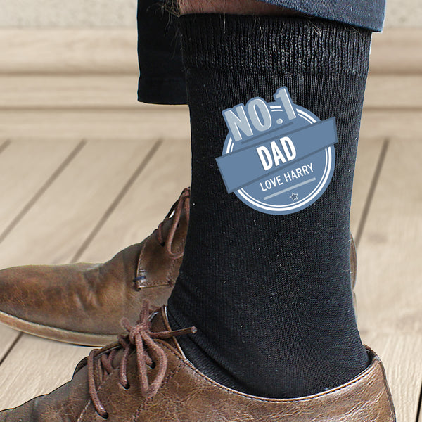 Buy Personalised No.1 Mens Socks at www.giftsfinder.co.uk