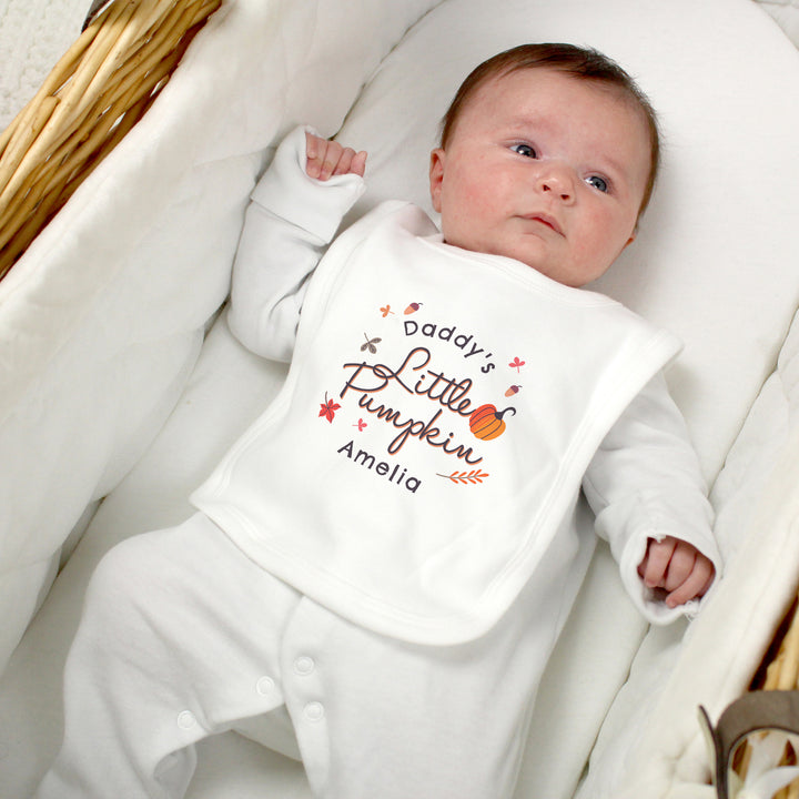 Buy Personalised Little Pumpkin Bib available now at www.giftsfinder.co.uk