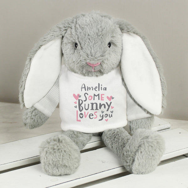 Buy Personalised Some Bunny Loves You Bunny Rabbit at www.giftsfinder.co.uk