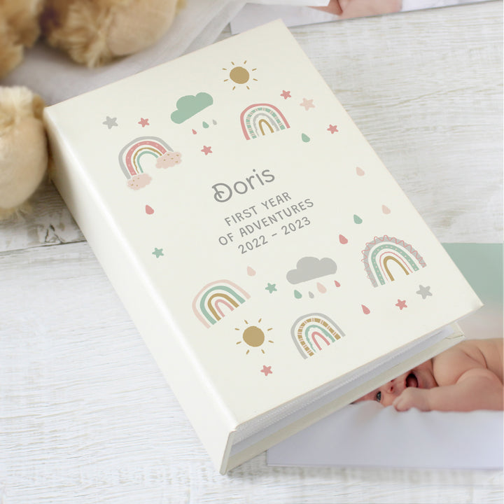 Personalised Rainbow 6x4 Photo Album with Sleeves in gift category Personalised Photo Albums