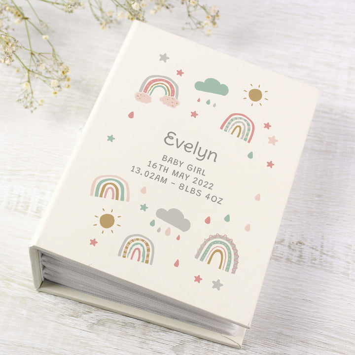 Personalised Rainbow 6x4 Photo Album with Sleeves in gift category Personalised Photo Albums