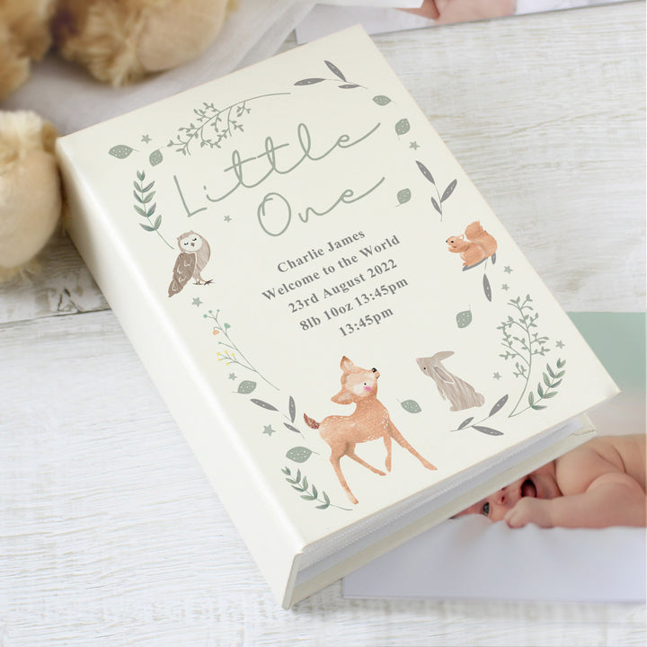 Personalised Woodland Animals 6x4 Photo Album with Sleeves in gift category Personalised Photo Albums