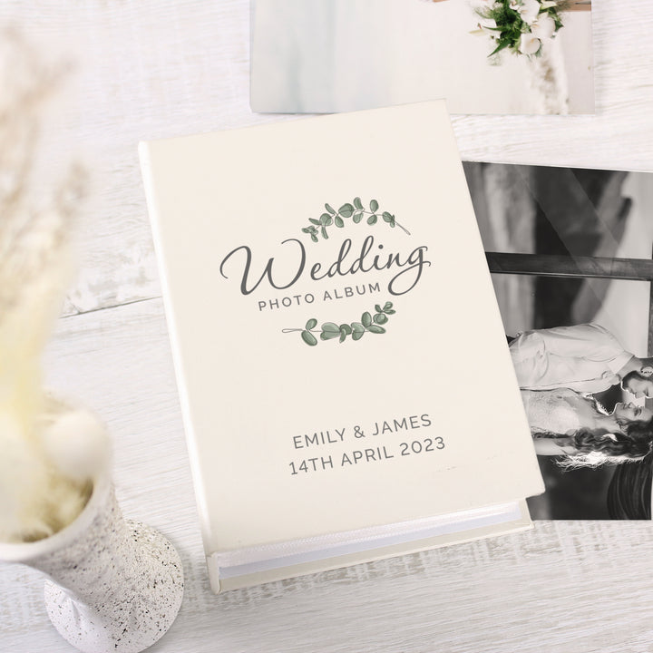 Buy Personalised Botanical Wedding 6x4 Photo Album with Sleeves available now at www.giftsfinder.co.uk