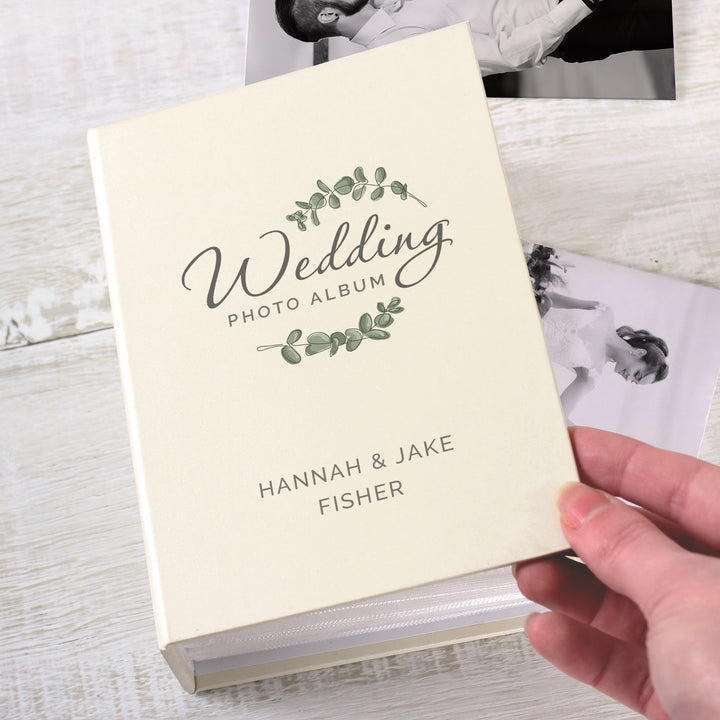 Buy Personalised Botanical Wedding 6x4 Photo Album with Sleeves available now at www.giftsfinder.co.uk