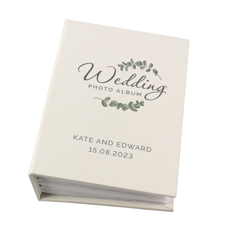 Buy Personalised Botanical Wedding 6x4 Photo Album with Sleeves available now at www.giftsfinder.co.uk