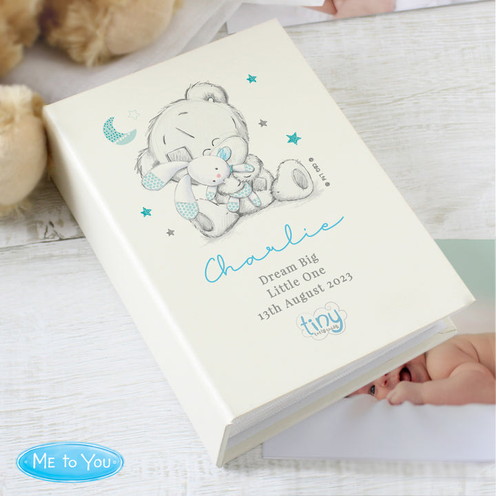 Personalised Tiny Tatty Teddy Blue 6x4 Photo Album with Sleeves in gift category Personalised Photo Albums