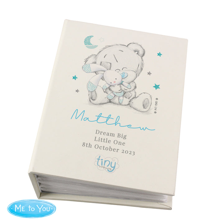 Personalised Tiny Tatty Teddy Blue 6x4 Photo Album with Sleeves in gift category Personalised Photo Albums