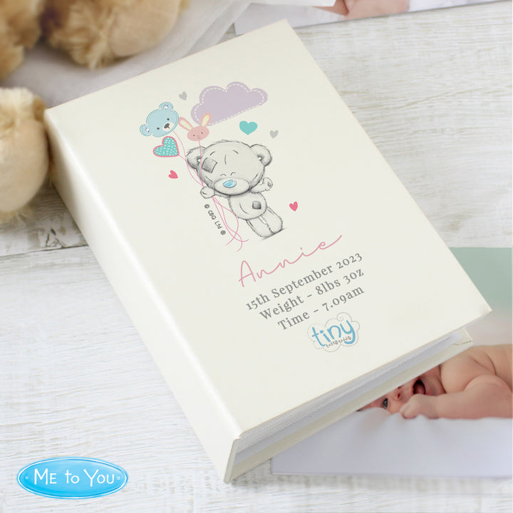 Personalised Tiny Tatty Teddy Pink 6x4 Photo Album with Sleeves in gift category Personalised Photo Albums