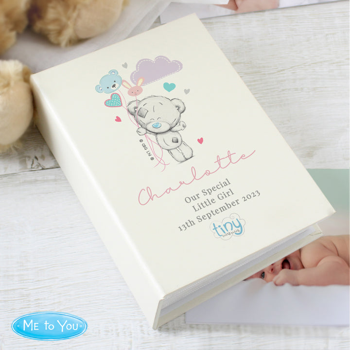 Personalised Tiny Tatty Teddy Pink 6x4 Photo Album with Sleeves in gift category Personalised Photo Albums