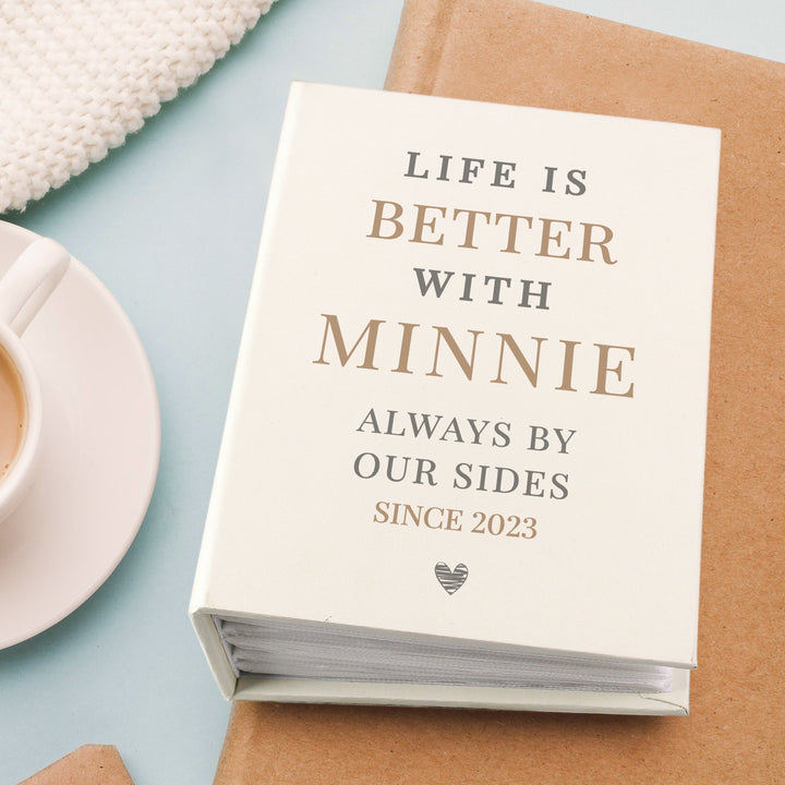 Buy Personalised Life is Better With 6x4 Photo Album with Sleeves available now at www.giftsfinder.co.uk