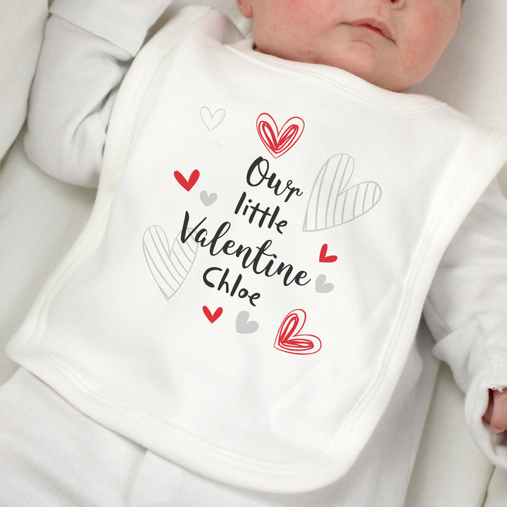 Buy Personalised Little Valentine Baby Bib available now at www.giftsfinder.co.uk