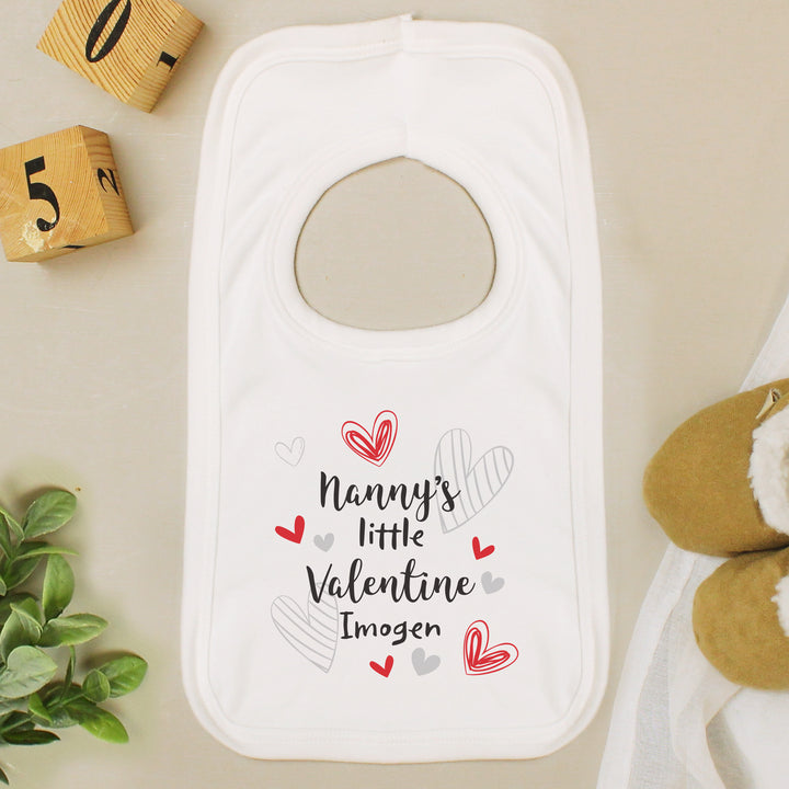 Buy Personalised Little Valentine Baby Bib available now at www.giftsfinder.co.uk