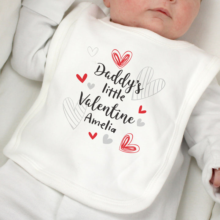 Buy Personalised Little Valentine Baby Bib available now at www.giftsfinder.co.uk