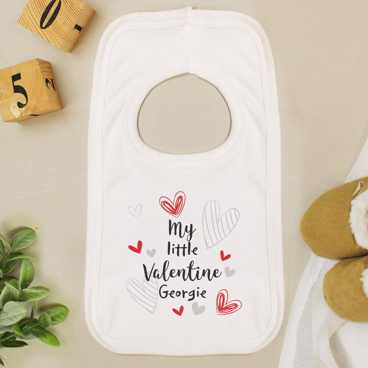 Buy Personalised Little Valentine Baby Bib available now at www.giftsfinder.co.uk