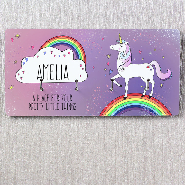 Buy Personalised Unicorn Jewellery Hooks at www.giftsfinder.co.uk