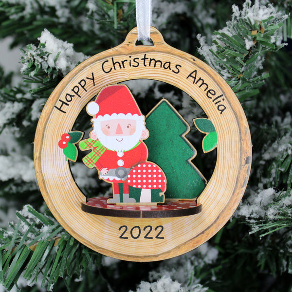 Buy Personalised Make Your Own Toadstool Santa 3D Decoration Kit at www.giftsfinder.co.uk