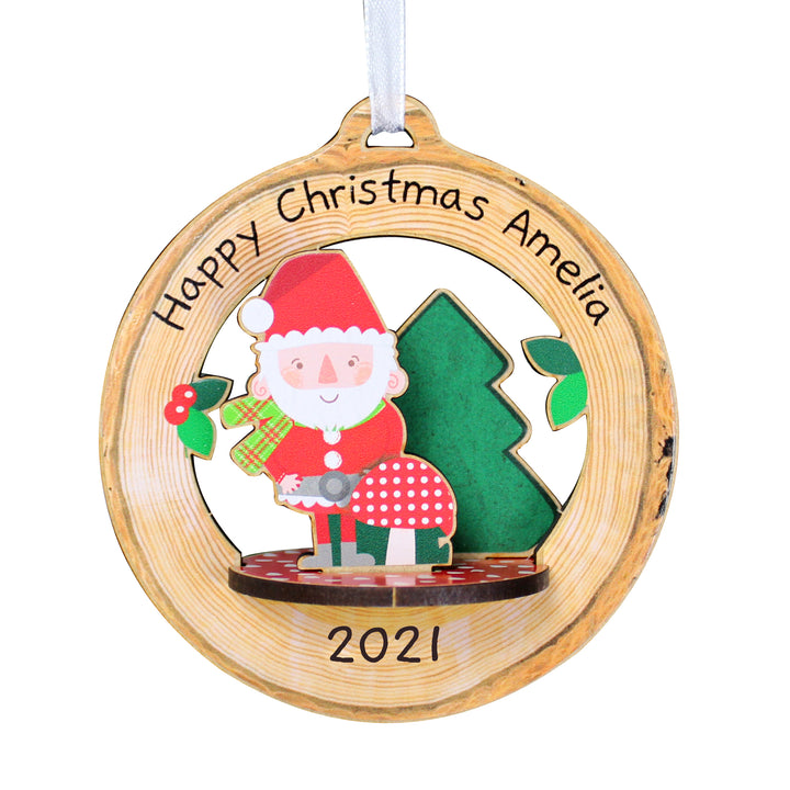 Personalised Make Your Own Toadstool Santa 3D Decoration Kit - part of the Gifts Finder Personalised Christmas Decorations collection