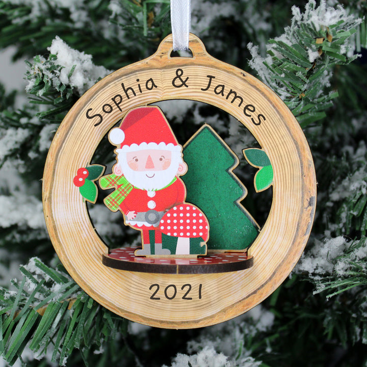 Personalised Make Your Own Toadstool Santa 3D Decoration Kit - part of the Gifts Finder Personalised Christmas Decorations collection