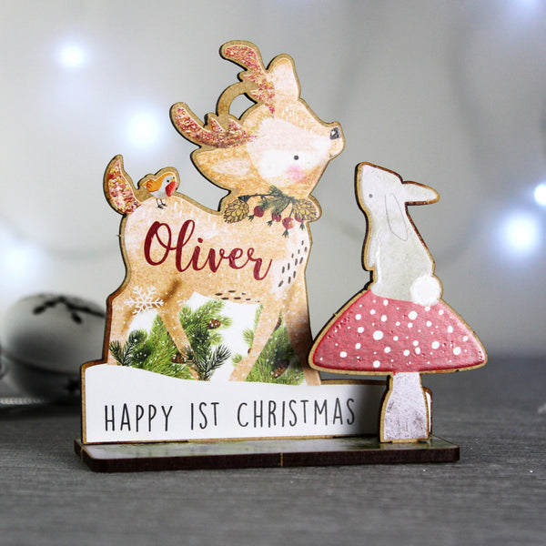 Buy Personalised Make Your Own Festive Fawn 3D Decoration Kit at www.giftsfinder.co.uk