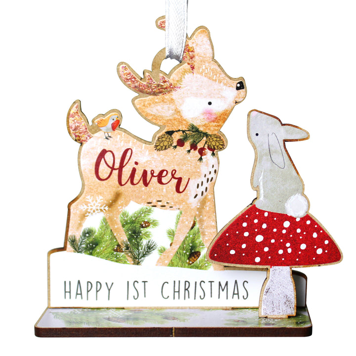 Buy Personalised Make Your Own Festive Fawn 3D Decoration Kit at www.giftsfinder.co.uk