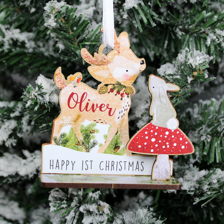 Buy Personalised Make Your Own Festive Fawn 3D Decoration Kit at www.giftsfinder.co.uk