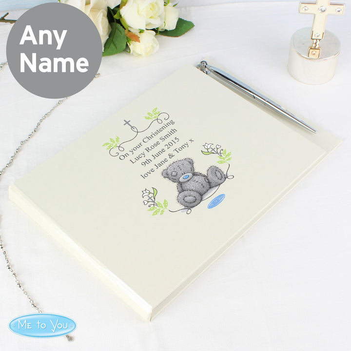 Buy Personalised Religious Cross Hardback Guest Book & Pen at www.giftsfinder.co.uk