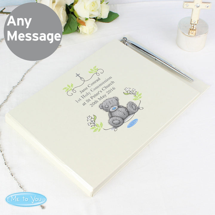 Buy Personalised Religious Cross Hardback Guest Book & Pen at www.giftsfinder.co.uk