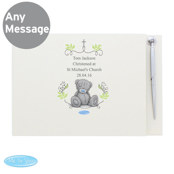 Buy Personalised Religious Cross Hardback Guest Book & Pen at www.giftsfinder.co.uk