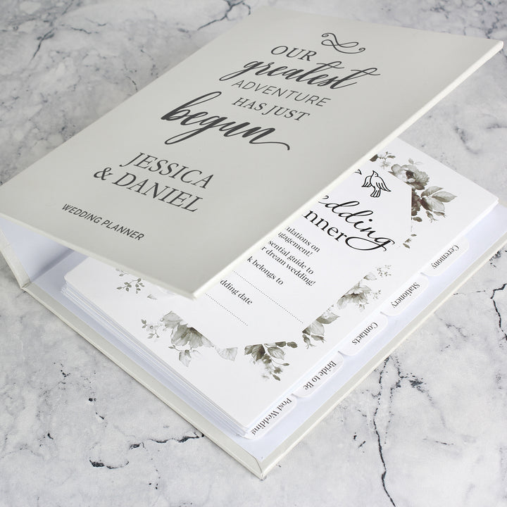 Personalised Our Greatest Adventure Wedding Planner - part of the Gifts Finder Personalised Wedding Planners collection